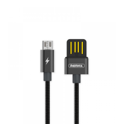 Καλώδιο Φόρτισης & Μεταφοράς Δεδομένων USB Flat 1m Micro Usb REMAX RC-080m – Μαύρο