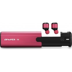 Ασύρματο Bluetooth Ακουστικό με Βάση Φόρτισης Awei T8 (Κόκκινο)