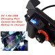 Motorcycle Phone Mount Holder with USB Charger Port Universal