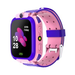 Παιδικό Smartwatch με GPS και Καουτσούκ/Πλαστικό Λουράκι Ροζ SW02P