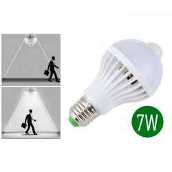 Βιδωτή Λάμπα LED Λευκό Ψυχρό 7W/E27 με Αισθητήρα Κίνησης