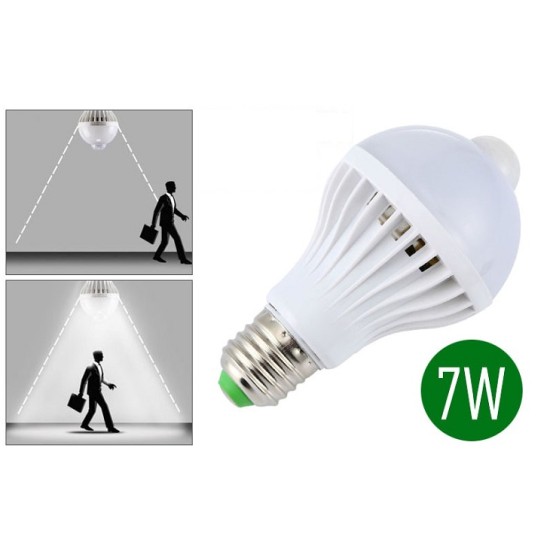 Βιδωτή Λάμπα LED Λευκό Ψυχρό 7W/E27 με Αισθητήρα Κίνησης