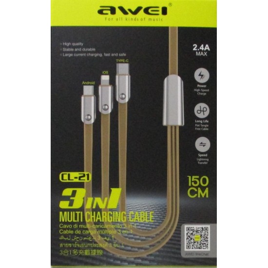 AWEI CableCL-21 Multi-Charging 3in1