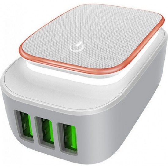 Ldnio Night-light Charger 3x USB Wall Adapter Λευκό (A3305) Ldnio Night-light Charger 3x USB Wall Adapter Λευκό (A3305)