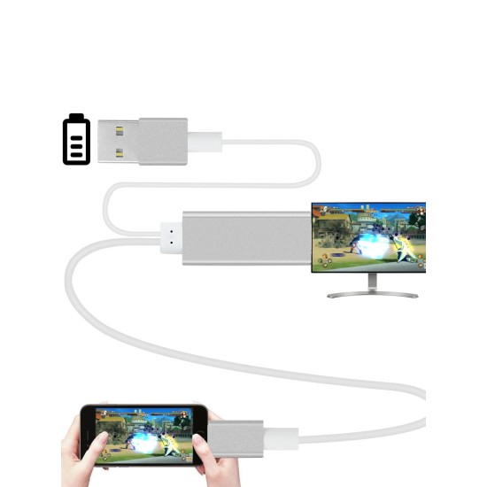 Lightning σε καλώδιο HDMI Προσαρμογέας πολλαπλών λειτουργιών Lightning σε καλώδιο HDMI Προσαρμογέας πολλαπλών λειτουργιών