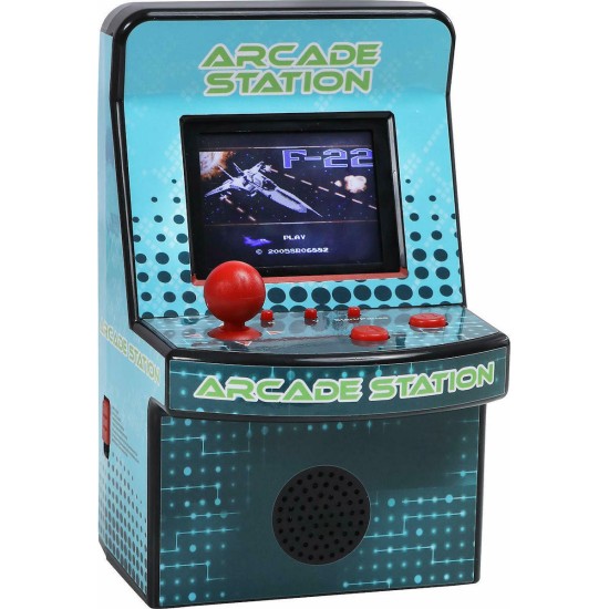 Παιχνιδομηχανή – Mini Arcade Station Με 240 Games – Παιχνίδι Χειρός μπλε