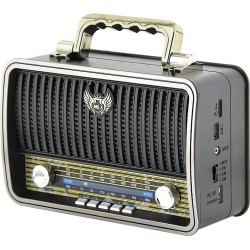 Kemai MD-1909BT Ρετρό Ραδιόφωνο με USB /SD και BLUETOOTH Μαύρο