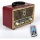 MEIER RETRO ΦΟΡΗΤΌ ΕΠΑΝΑΦΟΡΤΙΖΌΜΕΝΟ ΡΑΔΙΌΦΩΝΟ USB/SD MP3 PLAYER M-115BT Bordeaux