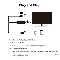 Cable HDMI male - USB Type C / Micro USB / Lightning 2m silver