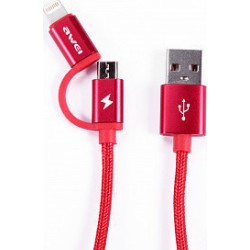 Καλώδιο Awei CL-930C Micro Usb & Lightning 2in1 20cm Gold 