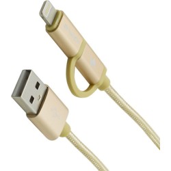 Καλώδιο Awei CL-930C Micro Usb & Lightning 2in1 20cm Gold 
