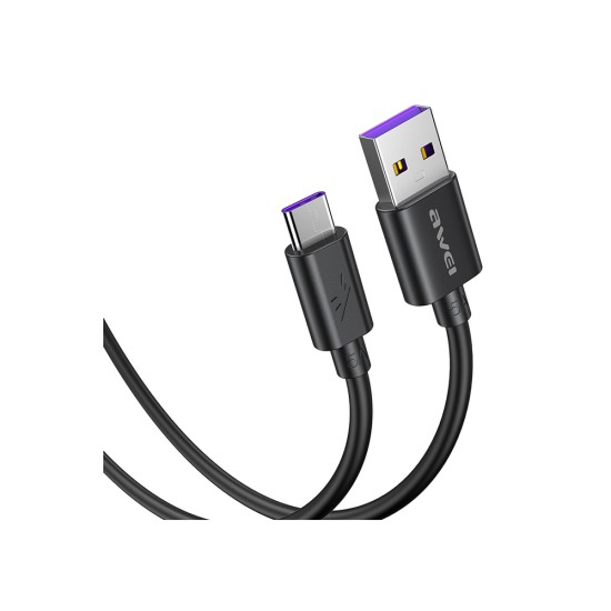 Awei CL-113T USB σε Type-C Μαύρο 30cm